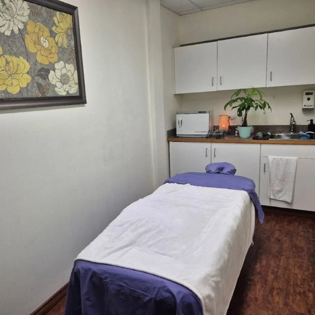 Calming clinic interior and reception area
